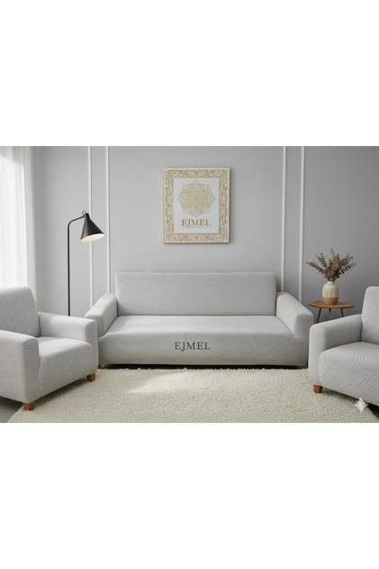 JAKAR Sofa Cover Sofa Bed Cover Couch Cover Set of 3 Stretchy Elasticated High Quality Stain Resistant