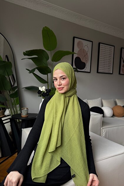 Muslin Shawl - Olive Green
