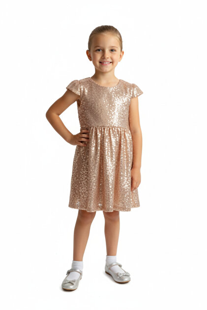 ddaniela D' Daniela - Beads Glitter Dress Maroon Red & Rose Gold - 2Y to 5Y- Trendyol ddaniela D' Daniela - Beads Glitter Dress Maroon Red & Rose Gold - 2Y to 5Y- Trendyol