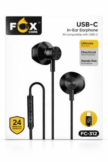 سماعات أذن سلكية USB-C مع ميكروفون، سماعات داخل الأذن ستيريو مع خاصية إلغاء الضوضاء