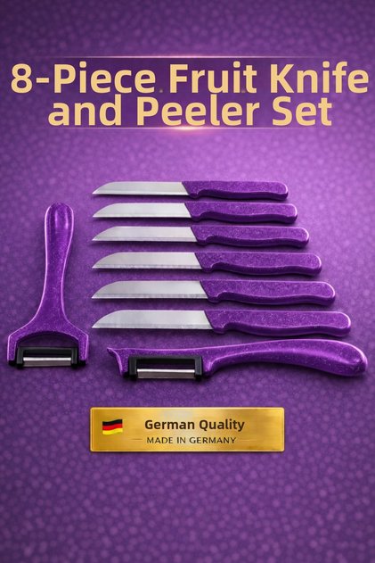 8-Piece Fruit Knife and Peeler Set – Stylish Design, German Quality, Suitable for Gifting