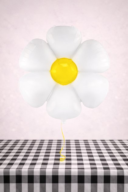 Daisy Patterned Foil Helium Balloon Lover and Special Day Balloon