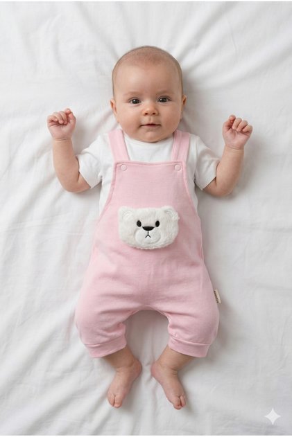 Salopet Jumpsuit 3-6-9 Months Baby Salopet Jumpsuit Set with Accessories and Snap Fasteners