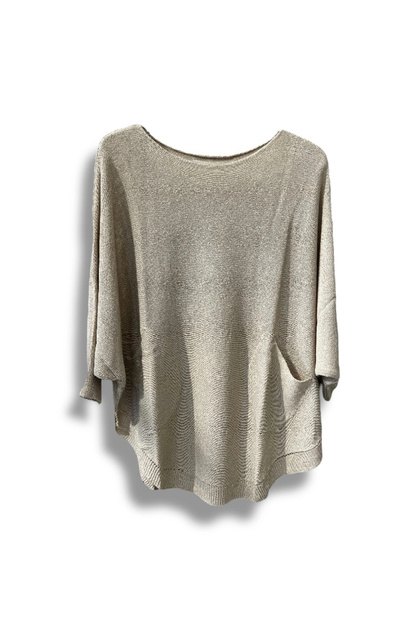 Merserize Triko Oversize Bluz - 38-52 Beden Uyumlu - Salaş Kazak
