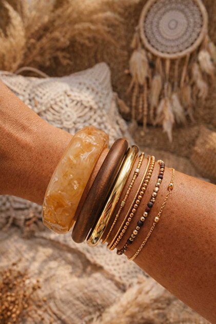 Mope Accessories Şık & Modern 3'lü Bangle Bileklik Seti – Parlak