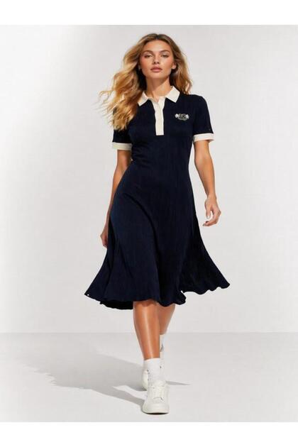 ORGANIC COTTON 1985 COLLECTION RIB POLO DRESS