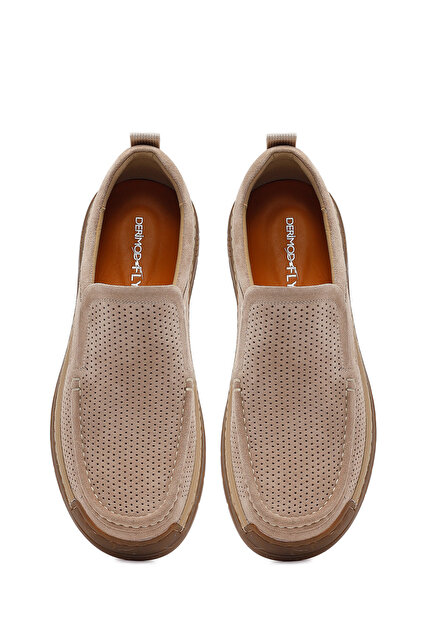 Derimod Fly Erkek Bej Süet Deri Casual Loafer 26SFD693110 - Fiyatı