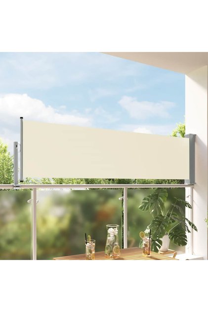 Patio Retractable Side Awning 80x300 cm Cream
