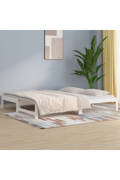 Pull-out Day Bed without Mattress White 2x(90x200) cm