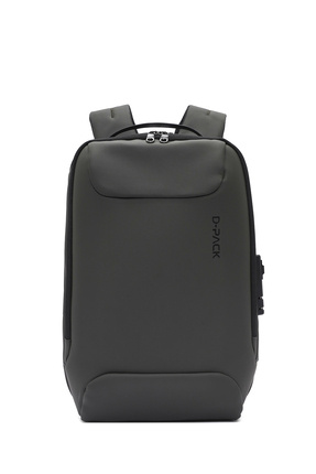 Derimod D-Pack Unisex Gri Teknolojik Kumaş Hardcase Sırt Çantası