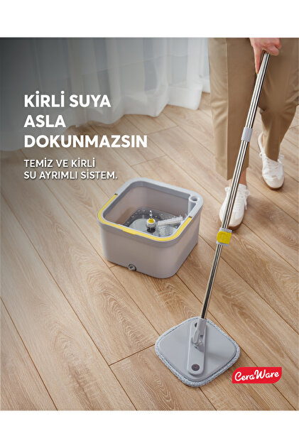 Ceraware Dual System Mop Seti Temiz Kirli Su Ayrımlı Hijyenik
