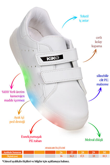 Kiko Kids Royzo Cırtlı Işıklı Erkek Çocuk Spor Ayakkabı - Fiyatı