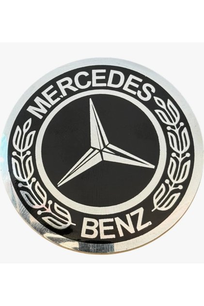 Metal Mercedes Tasarım Jant Göbeği Göbek Arması 56 Mm A Kalite Sticker Logo 4'lü Set