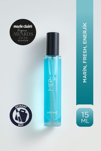 Mer Edp 15 ml Travel Size Men's Perfume | Marin Ve Fresh | Sea, Bergamot, Water Lily, Patchouli