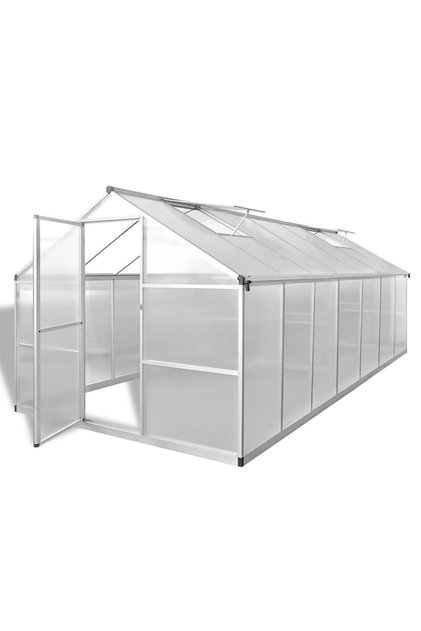 Seră ranforsată din aluminiu, 10,53 m²