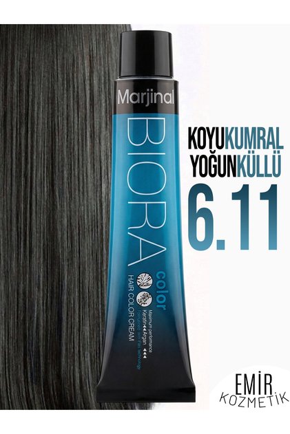 Biora Saç Boyası - 6.11 Koyu Kumral Yoğun Küllü + Pierra Oksidan 60 ml