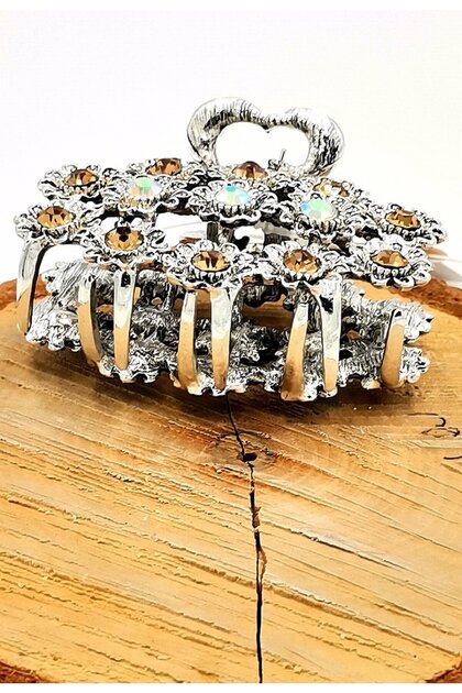 Cast Metal Colored Stone Luxury Buckle