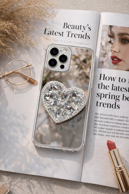 Case with Mirror Stone Popsocket iPhone 14 Pro Max