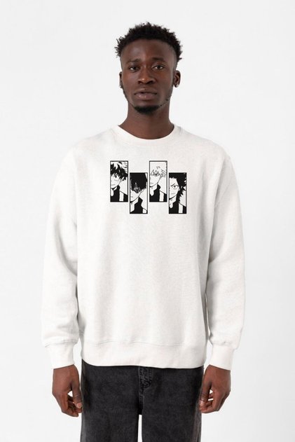 My Hero Academi Anime Class 1A Boys White Men's 2Ip Sweatshirt