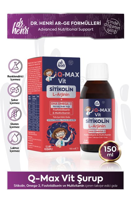 Q-Max Sitikolin Şurup 150 ML