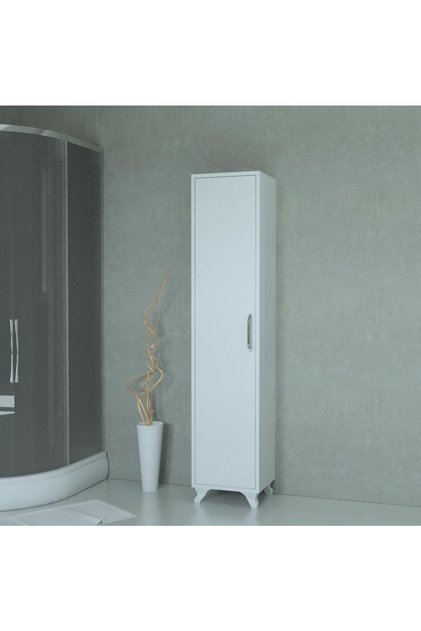 Çok Amaçlı Beyaz Banyo Boy Dolabı