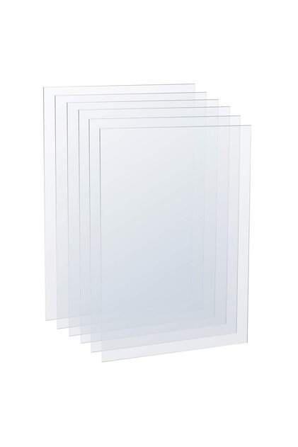 Acrylic Glass Sheets Set 3mm Thick 21x30 cm Clear Plexiglass Pack of 6