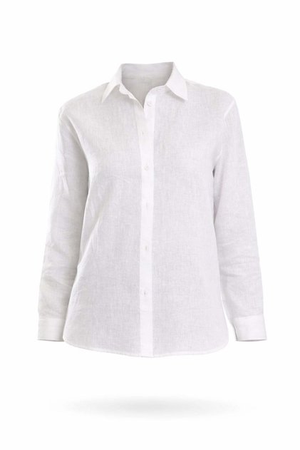 Ecru Linen Blend Shirt 4165