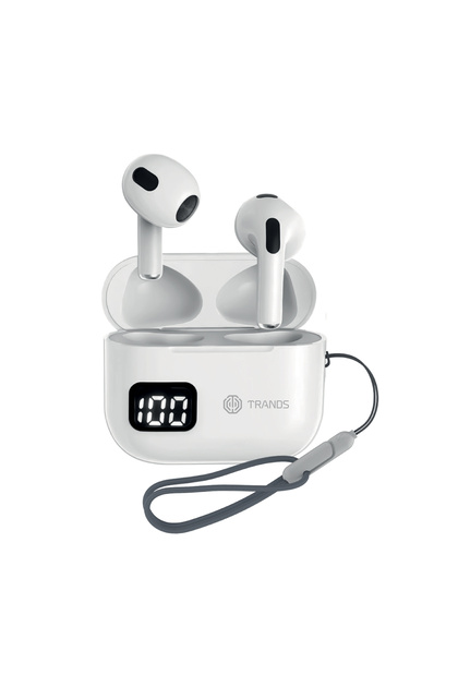 LED Display Wireless Earbuds TWS-T4 White