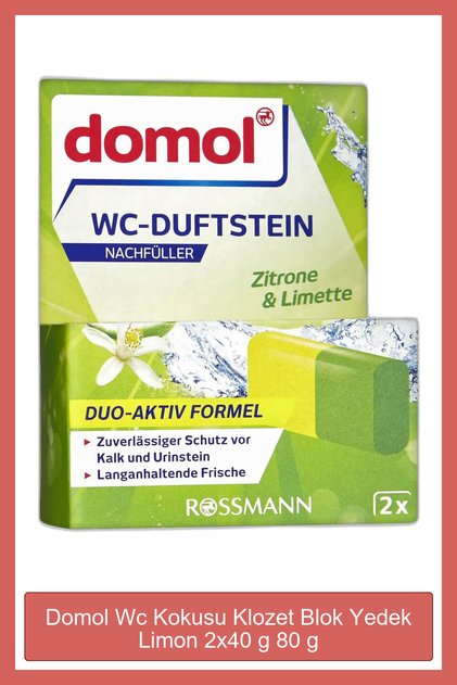 Wc Kokusu Klozet Blok Yedek Limon 2x40 g 80 g