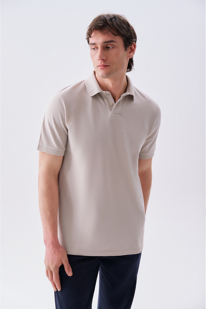 Men's Black Polo Neck T-Shirt