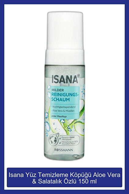 ISANA Yz Temizleme Kp Aloe Vera & Salatalk zl 150 ml - Fiyat,  Yorumlar