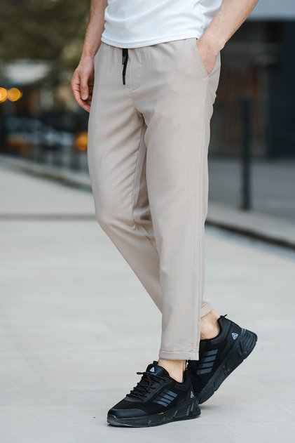 Joy Slim Fit Men's Double Leg Men's Jogger Pants with Elastic Waist