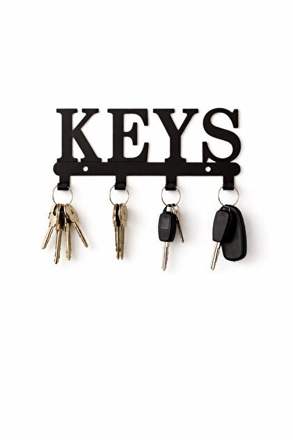 Venon KEYS 🔑Anahtarlık Siyah Metal Anahtar Askılığı - Dekoratif