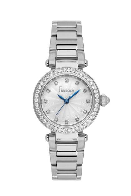 Fl.4.10005-1 Stoned Design Steel Case Steel Band Metallic Color Women's Wristwatch