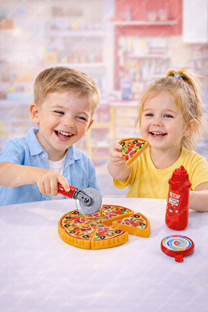 Heroes Çantalı Pizza Seti - Çocuklar Için Eğitici Öğretici