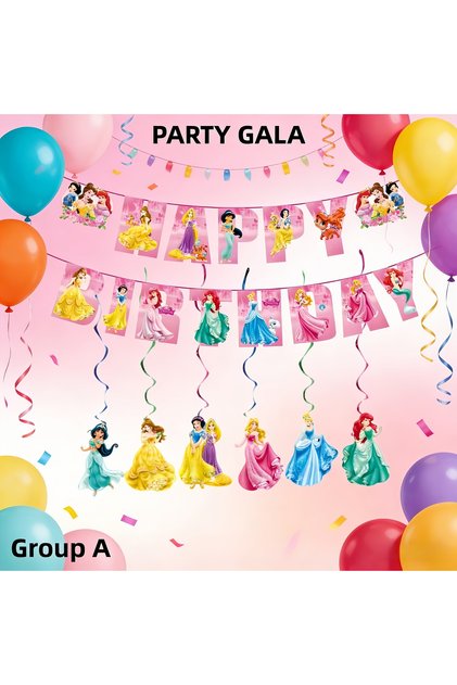 Princess Themed Banner Birthday Decoration