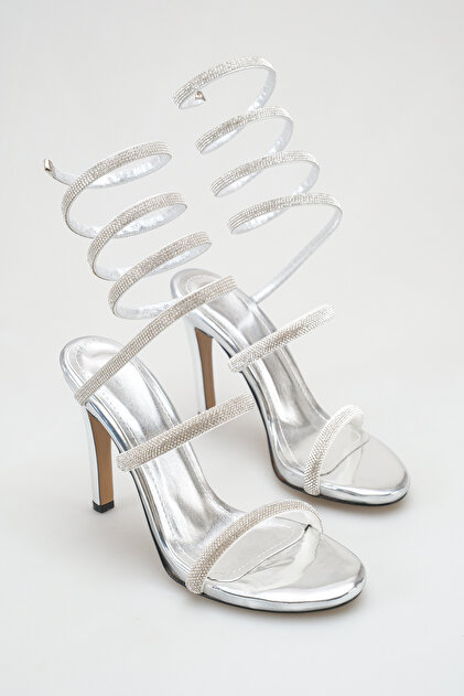 silver dress sandals Cushionaire Women's Sparkle Braided Rhinestone Dress Heel Silver Sparkle / 10 main image 0
