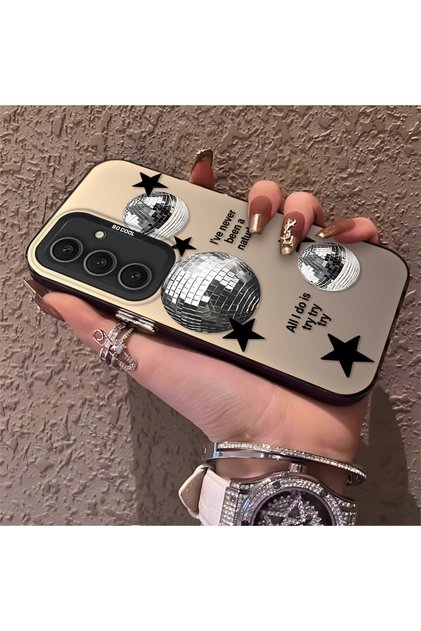 Minimalist Black Star Case Compatible with Samsung Galaxy S25 Plus, Durable Protective Case for Daily Use