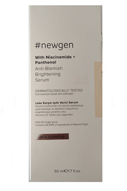 NewGen Leke Karşıtı Işıltı Verici Serum 50 ml. YENİ FORMÜL