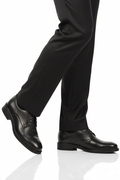 Black Genuine Leather Men's Classic Shoes