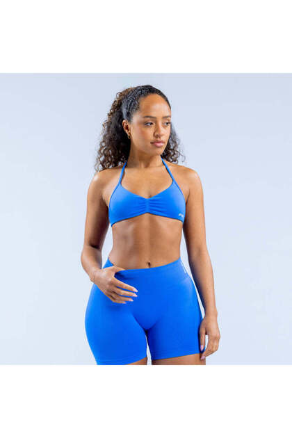 Electric Blue Impact Strappy Bra - Supportive Sports Bra