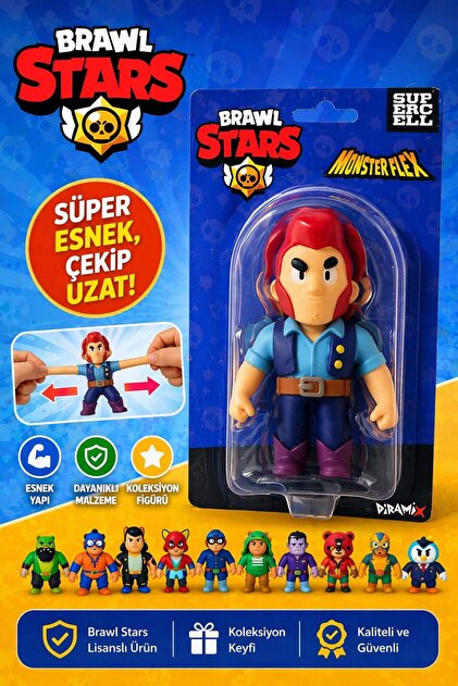 BuradaBuldun Brawl Stars Monster Flex Esnek Oyuncak Figür - Çek