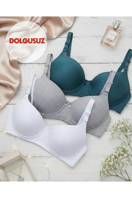 Solitaire ženski grudnjak bez podstave, 3 delova, sa žicama, udoban za svakodnevnu upotrebu