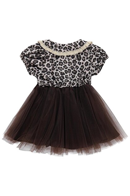 blue dress for baby girl Chocolate Brown Sleeve & Neck Gathered Dress – Yo Baby Online main image 0