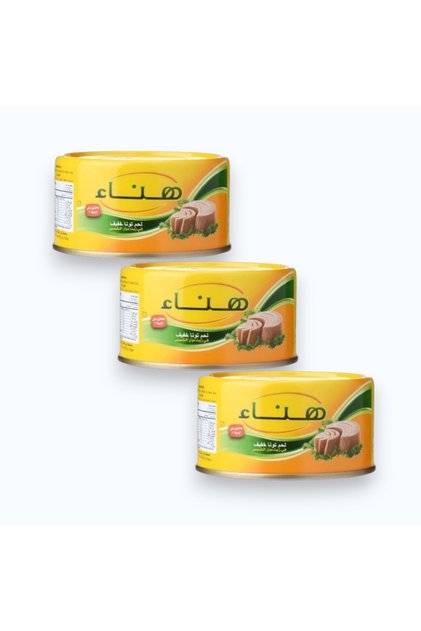 تونة هناء لحم خفيف 3 * 185 جرام