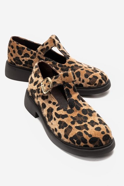 Charlotte Women's Genuine Leather Loafer Leopard