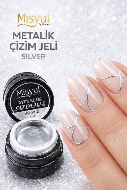 Metalic Painting Gel Metalik Tırnak Süsleme, Çizim Jeli 5ml