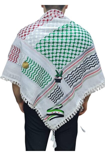 كوفية بشراشيب باللون الأحمر الداكن 140x140