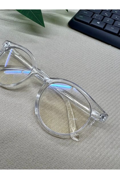 Unisex Blue Light Protected Glasses Round Classic Light Frame 50 Ekartman