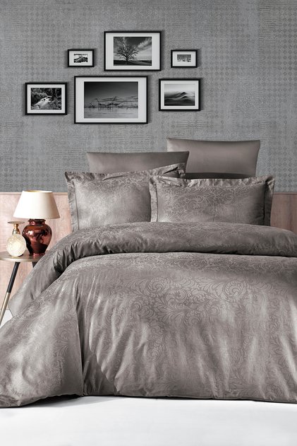 Tecna 100% Cotton 200 Tc (80 Thread) Jacquard Satin Single Duvet Cover Set